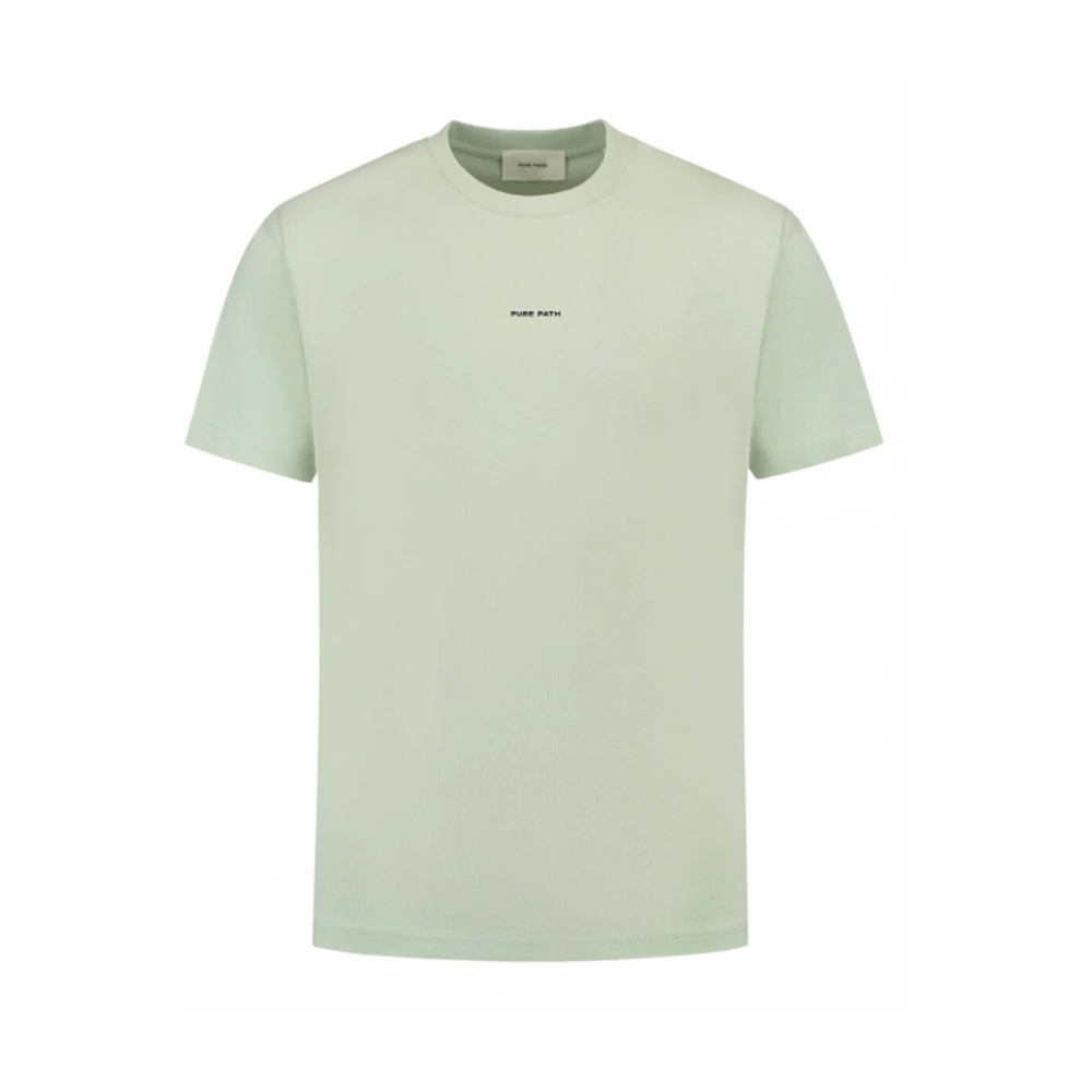 Pure Path Ronde hals SS T-shirt Loose Fit Green Heren