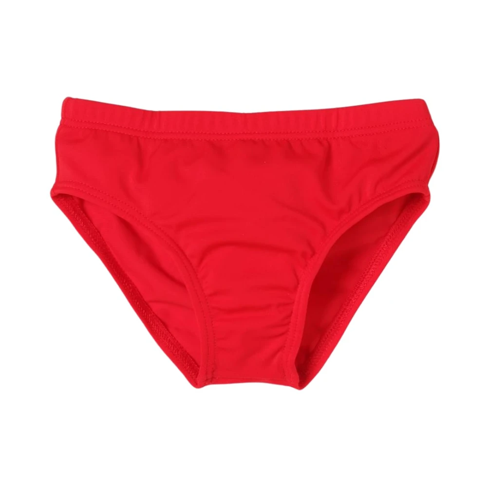 Diesel Men's Red Solid Swim Briefs