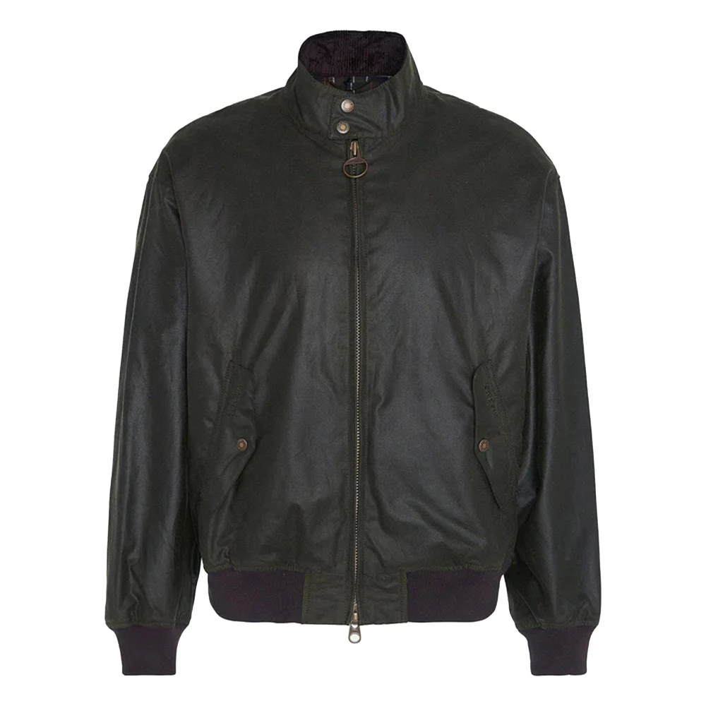 Baracuta Groene gewaxte katoenen jas Green Heren