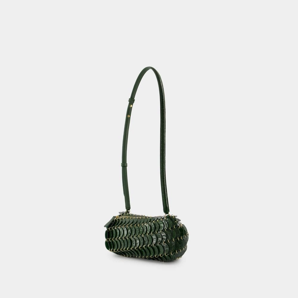 Paco Rabanne Metal Groene Crossbody Tas met Magneetsluiting Green Dames