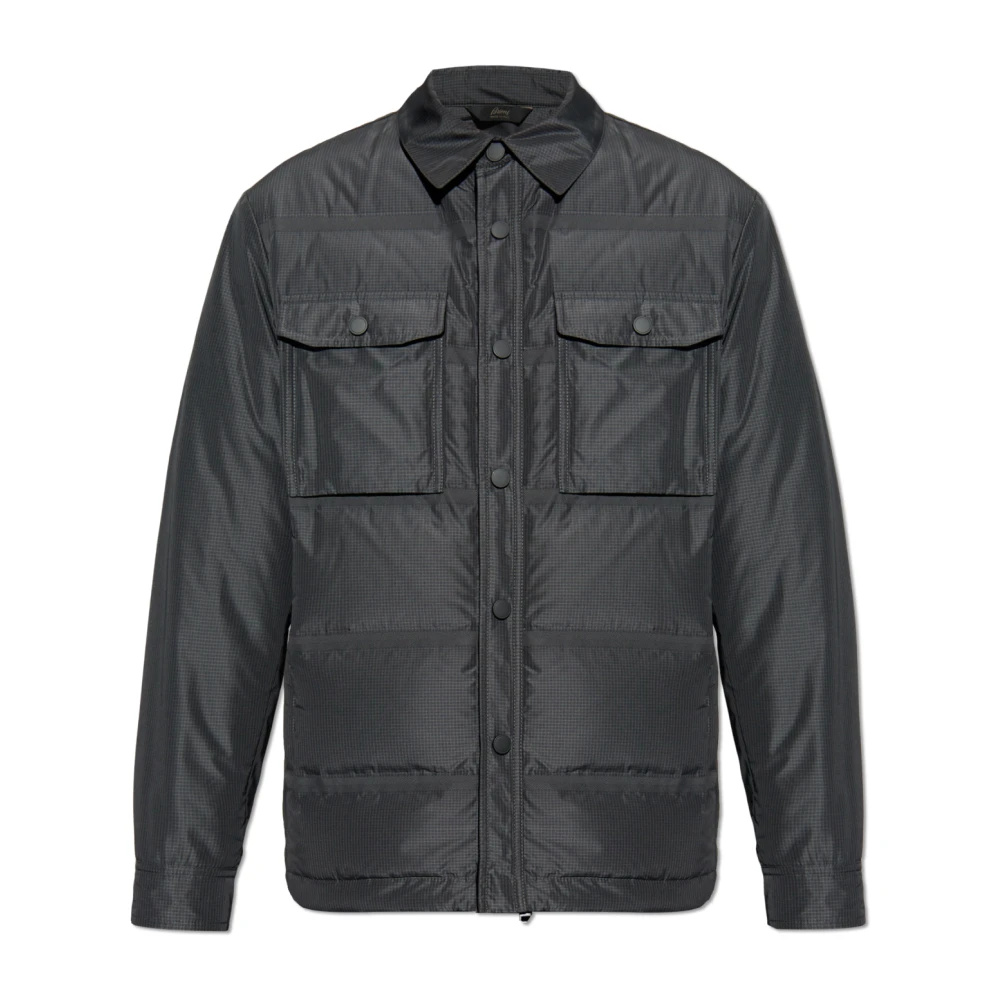 Brioni Jas met ruitpatroon Gray Heren