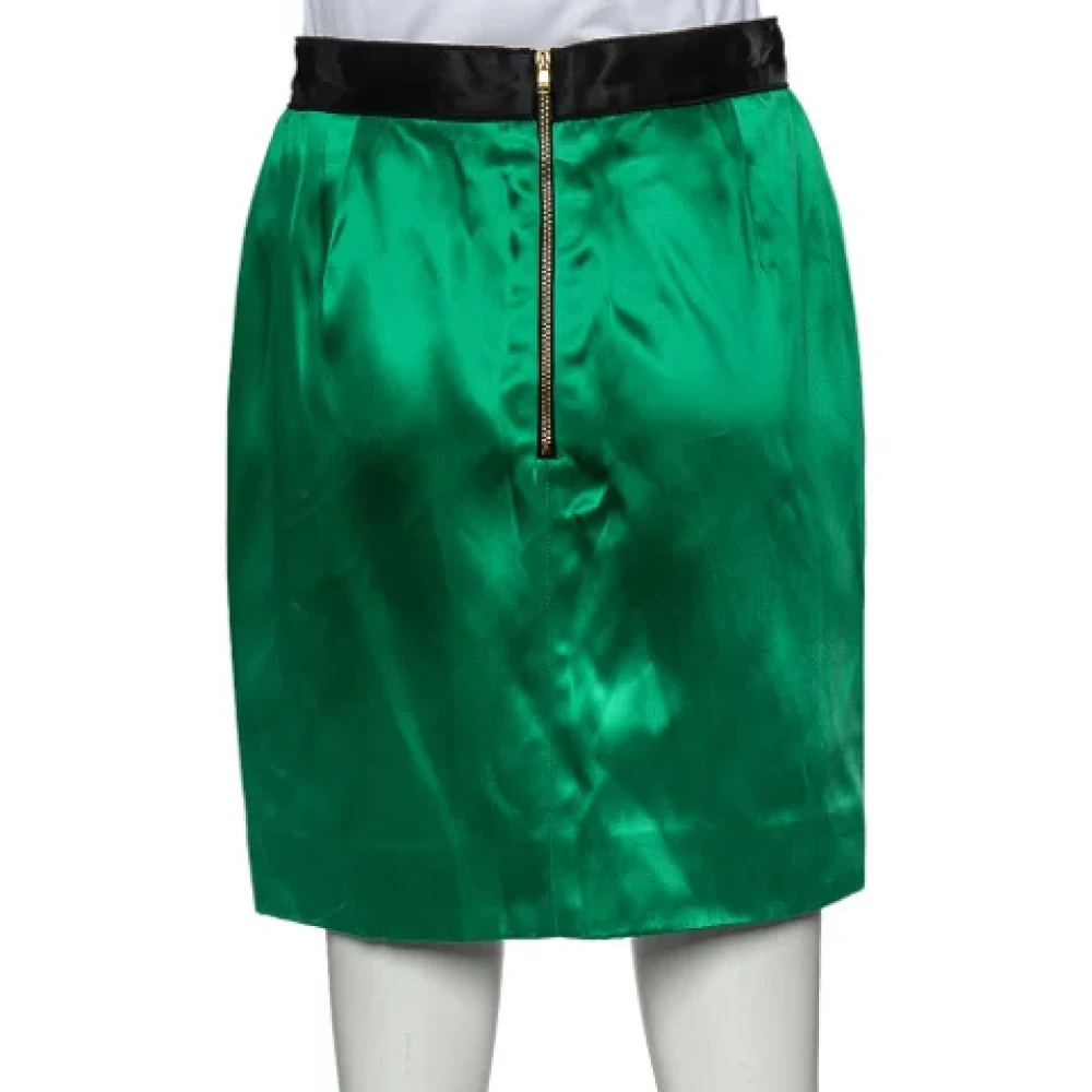 Dolce & Gabbana Pre-owned Satin bottoms Green Dames