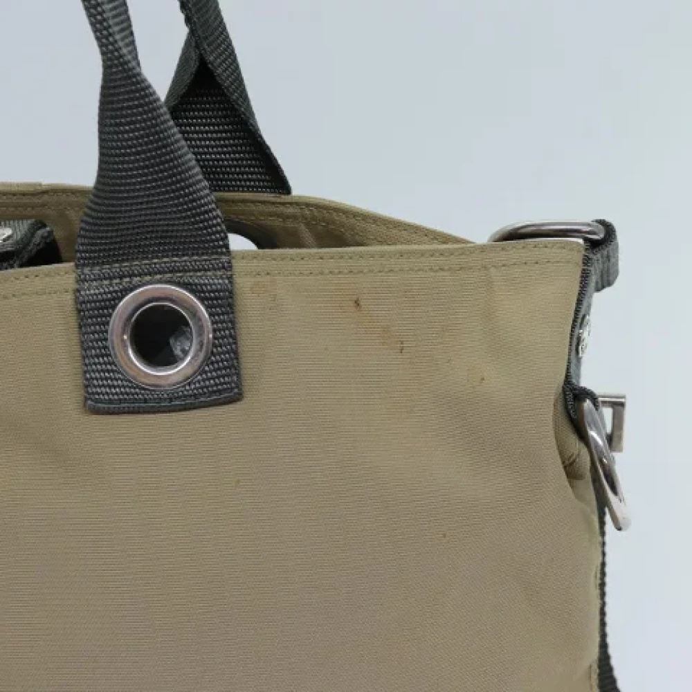 Prada Vintage Pre-owned Canvas totes Beige Dames