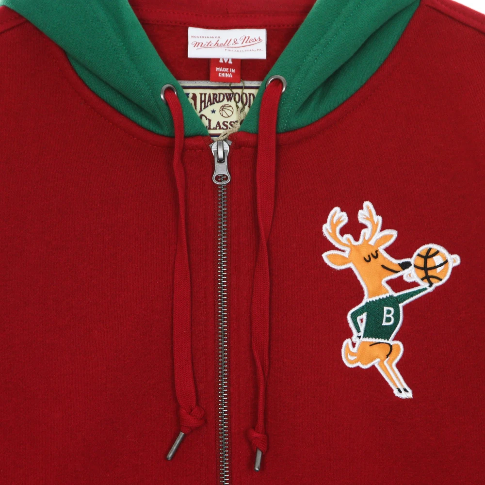 Mitchell & Ness NBA Scarlet Zip Hoodie Multicolor Heren