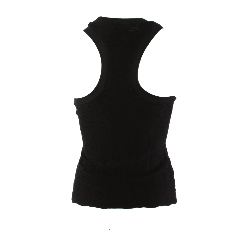 pinko Zwarte Top met Elastaan voor Vrouwen Black Dames
