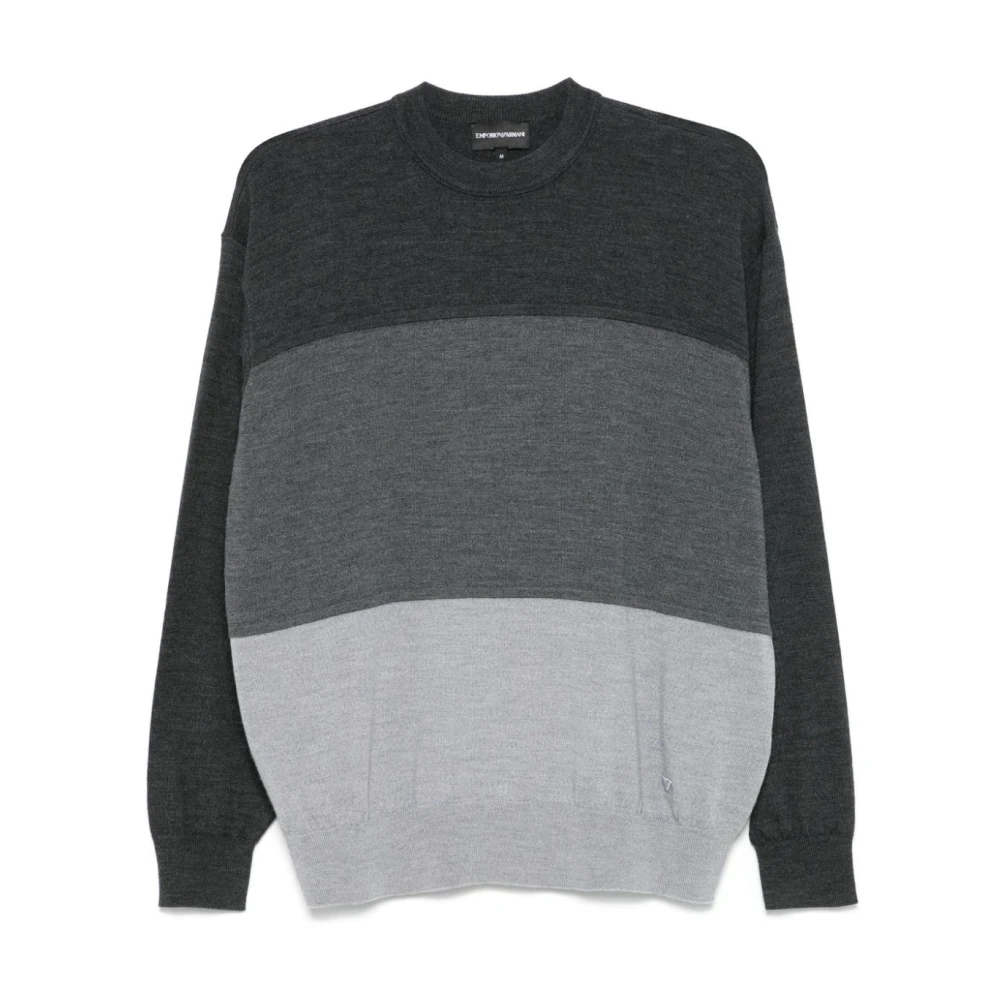 Emporio Armani Gezellige Wollen Trui voor Winterdagen Gray Heren