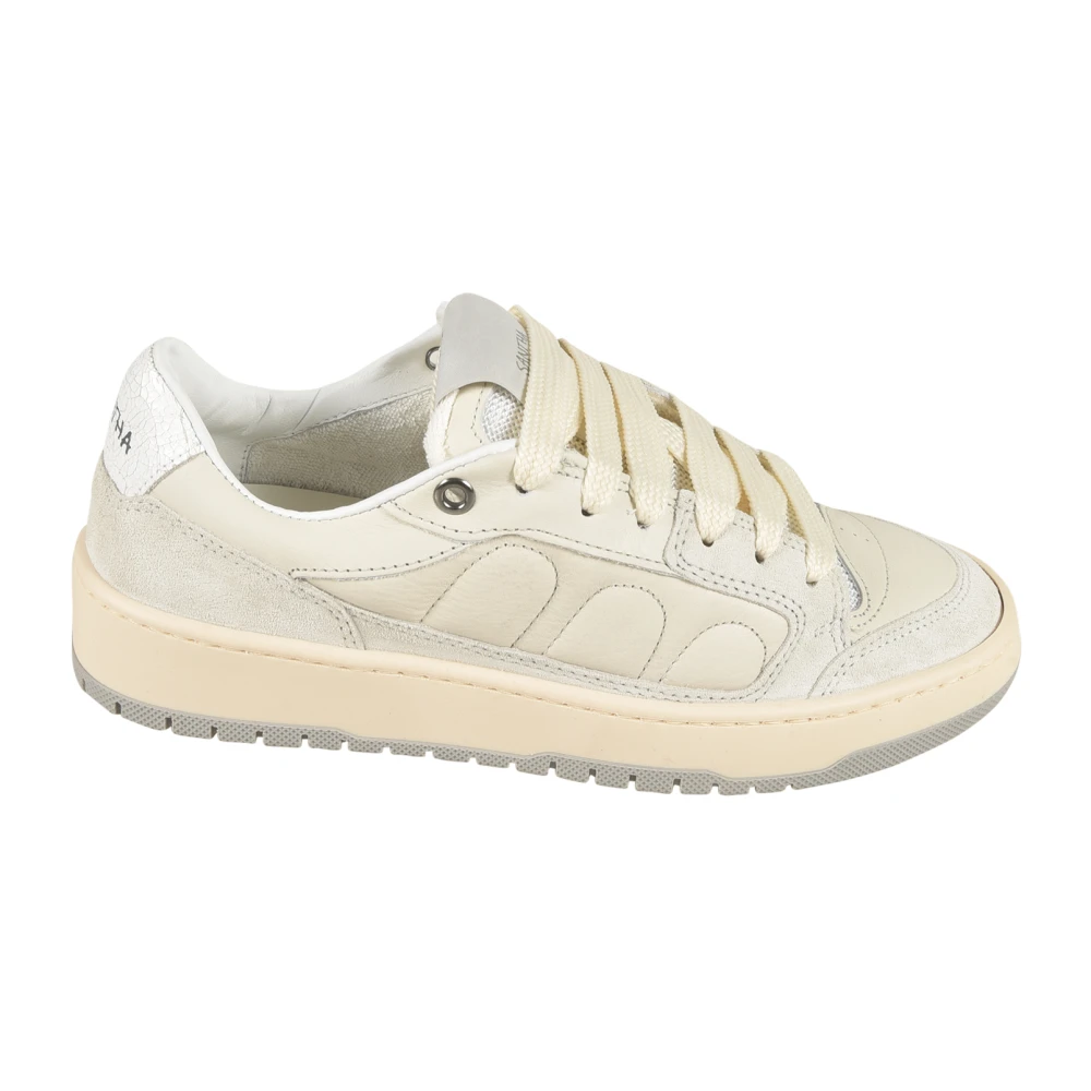 Santha Panelled Sneakers Heren Schoenen Wit