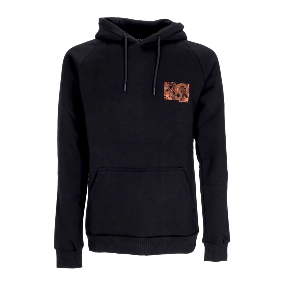 Dolly Noire Men's Black Colorblock Hoodie With Kangaroo Pocket