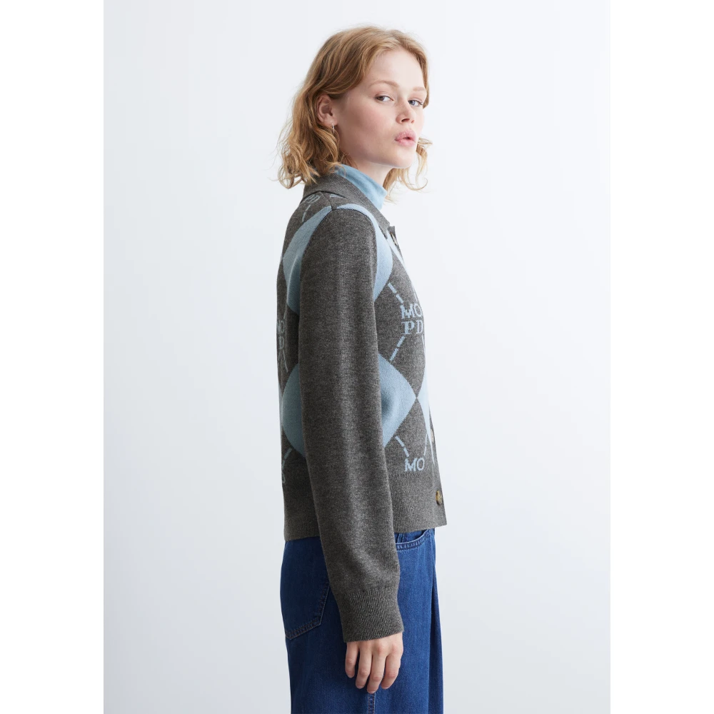 Marc O'Polo Jacquard cardigan regular Blue Dames