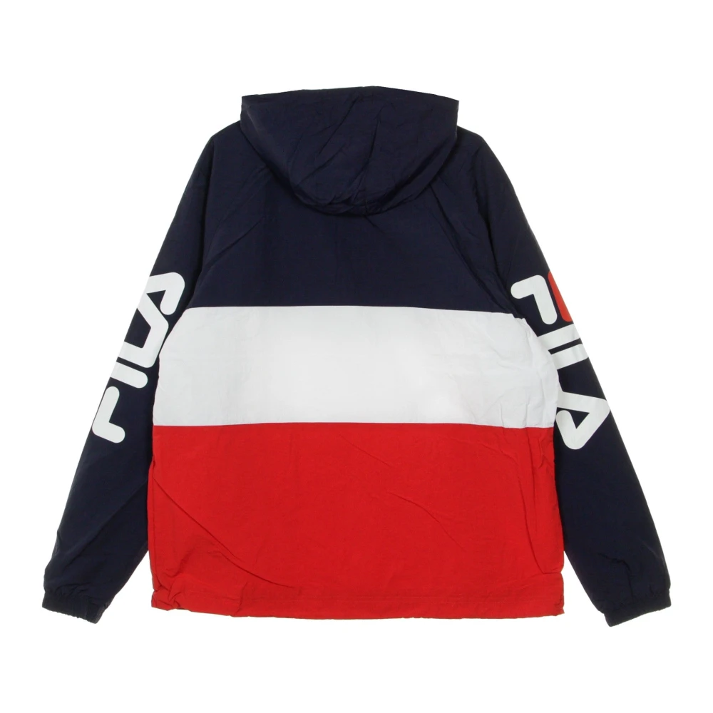 Fila Heren Windbreaker Jas Zwart Rood Wit Multicolor Heren