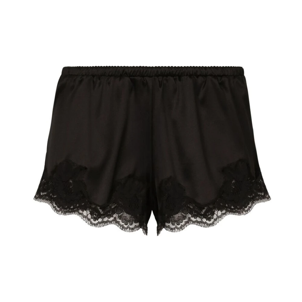 Dolce & Gabbana Zwart Kant Satijnen Ondergoed Black Dames