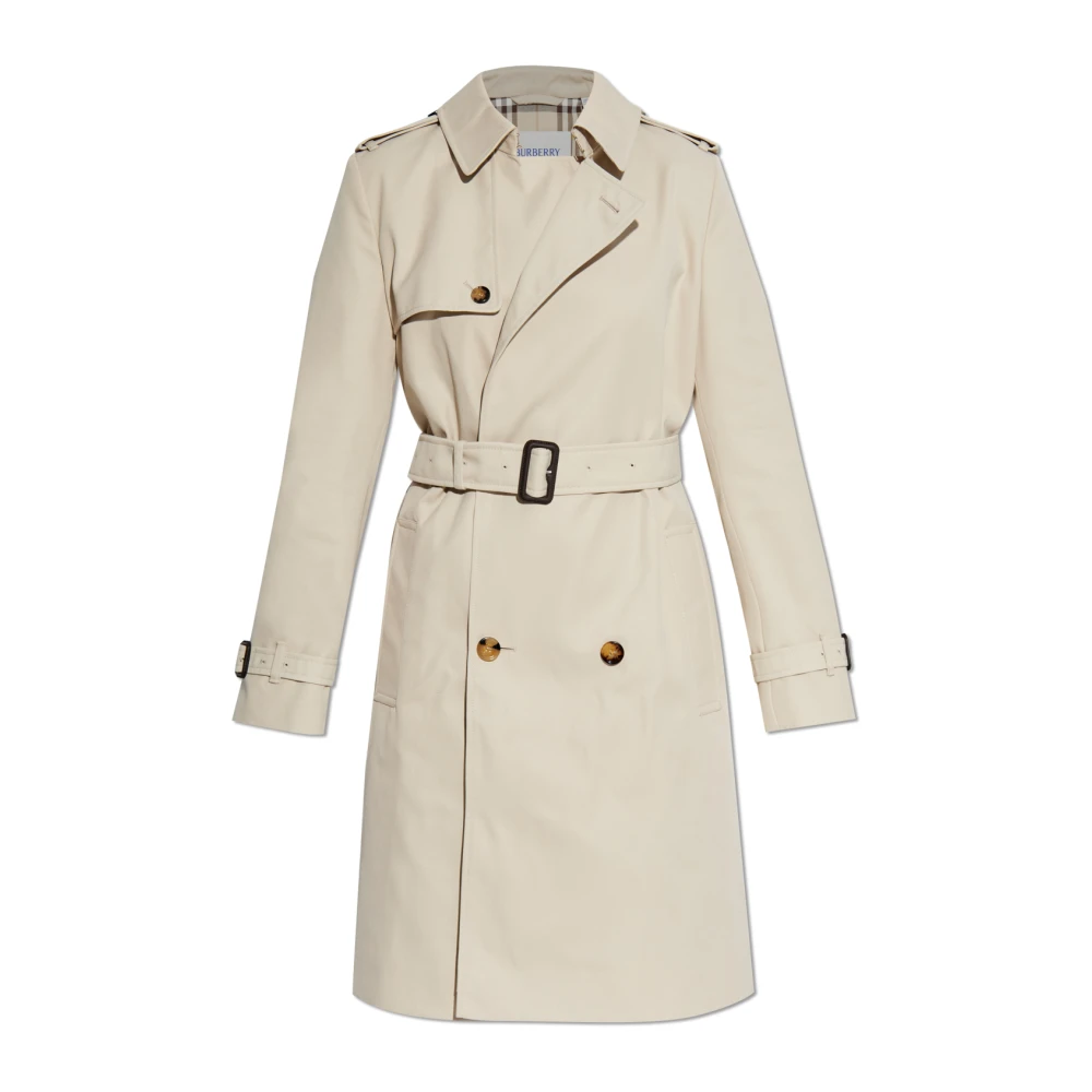 Burberry Taupe Midi Trench Coat Beige Dames