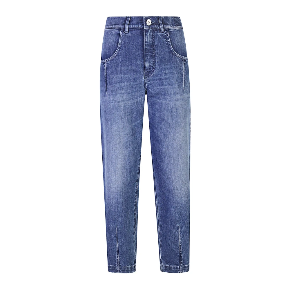 Eleventy Stretch katoenen denim broek Blue Dames
