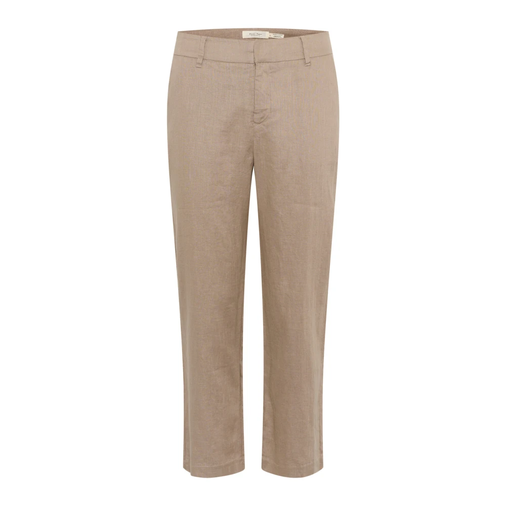 Part Two Woestijn Taupe Linnen Broek Beige Dames
