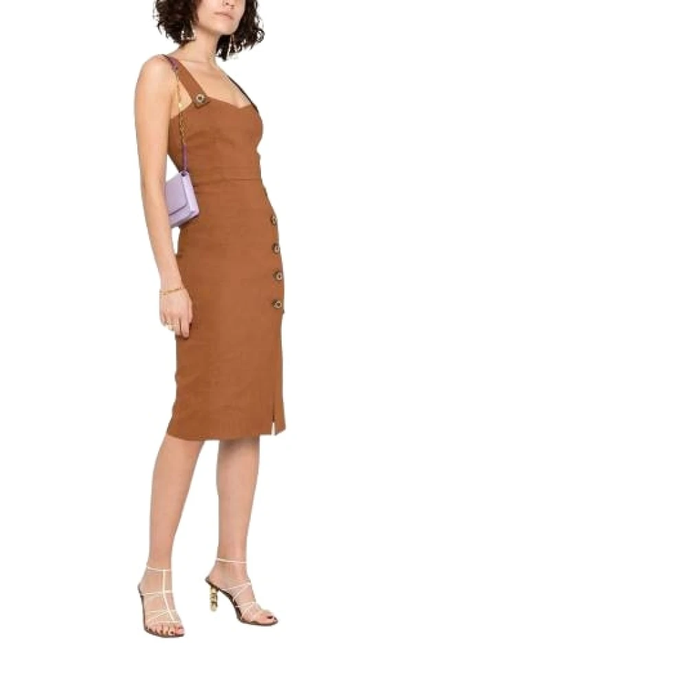 pinko Lange Jurk Brown Dames