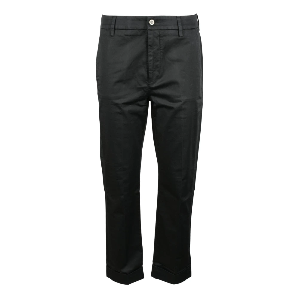 Dondup Katoen Elastaan Broek Black Dames