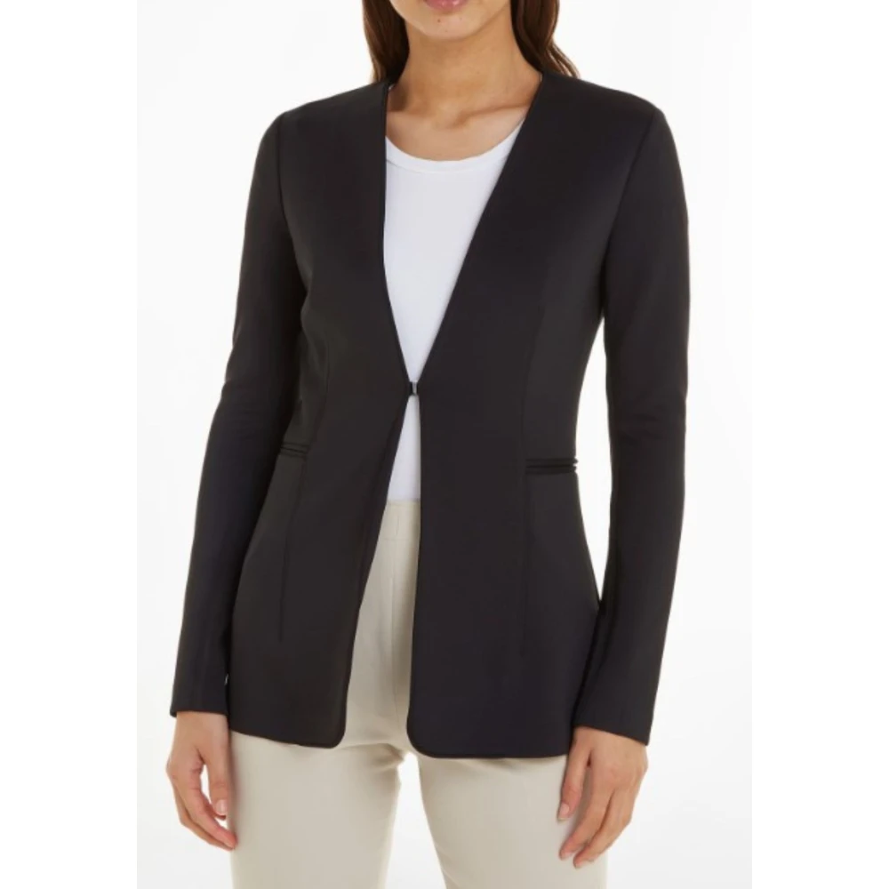 Calvin Klein Dames Gebreide Blazer Black Dames