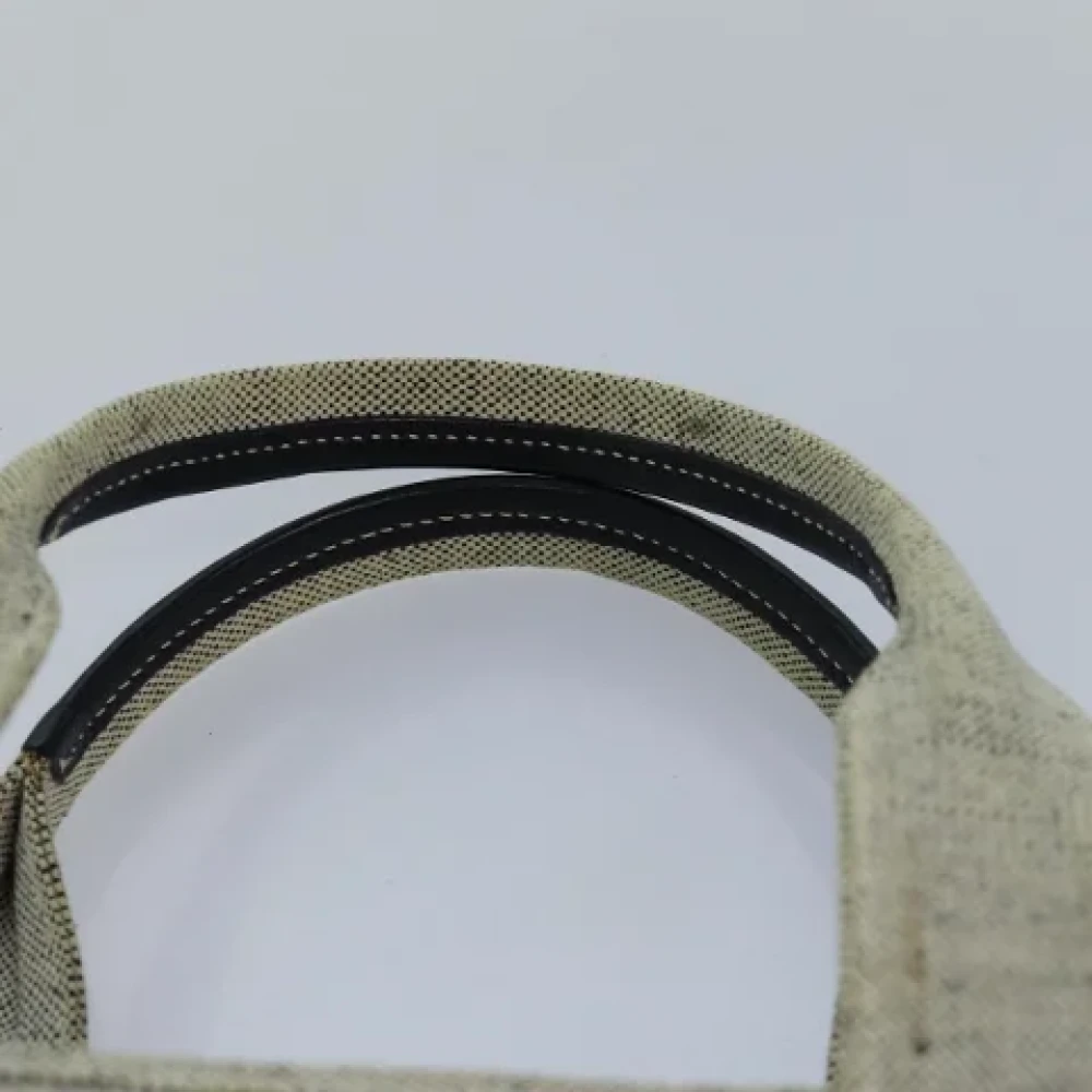 Prada Vintage Pre-owned Canvas handbags Gray Dames