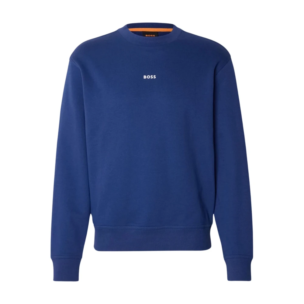 Hugo Boss Mannen Crewneck Sweatshirt Blue Heren