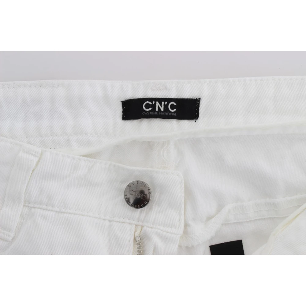 Costume National Witte Slim Fit Jeans White Dames