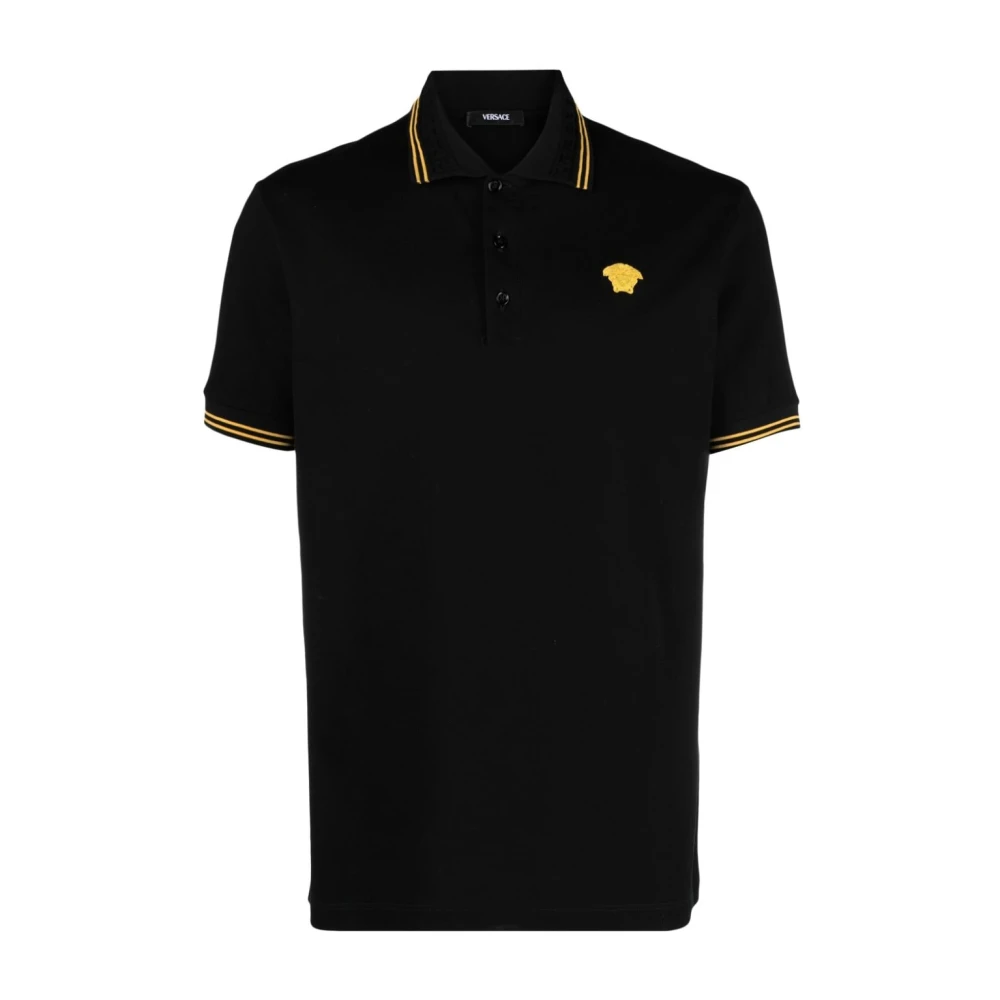 Versace Hombre Negro Camisetas, Talla: L
