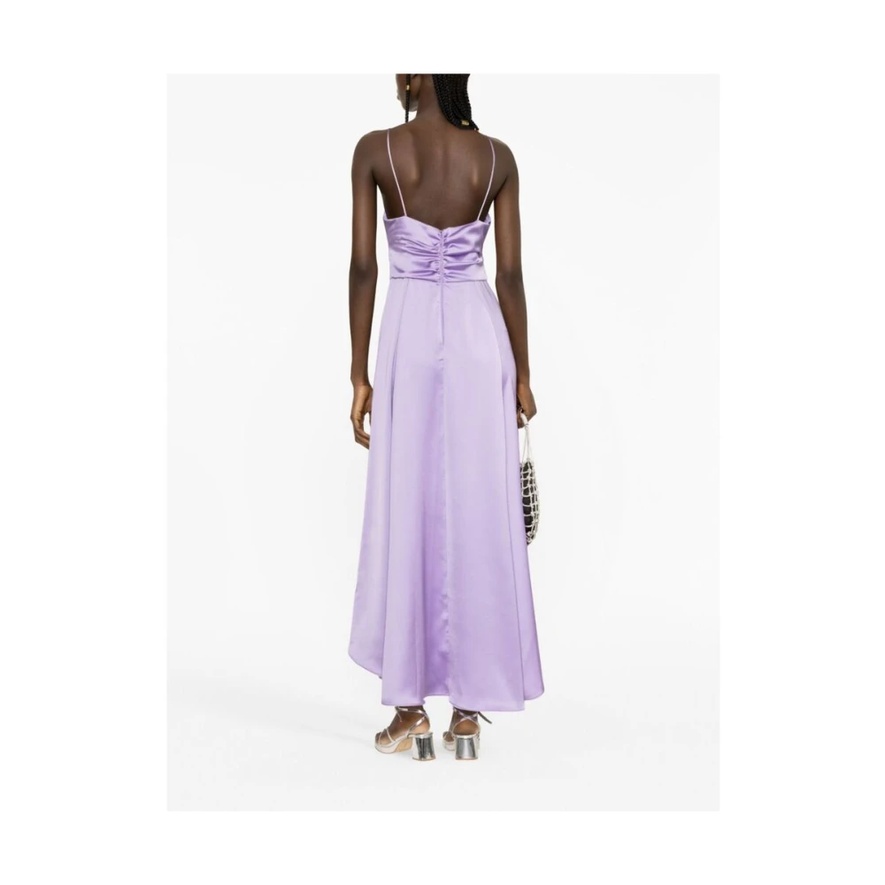 pinko Lavendel Paarse Gerimpelde Uitlopende Jurk Purple Dames