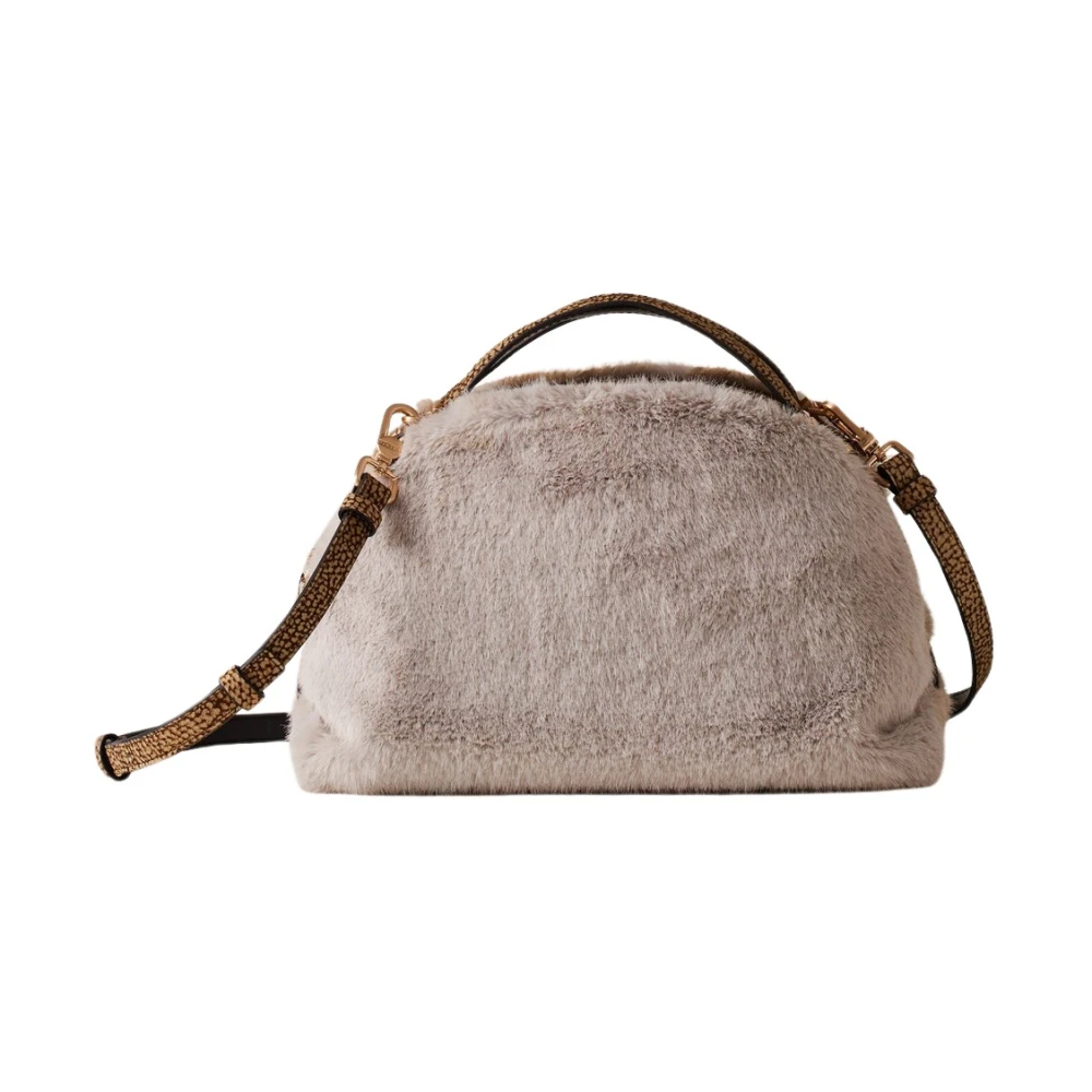 Borbonese Nuvola Natuurlijke Schoudertas Beige Dames