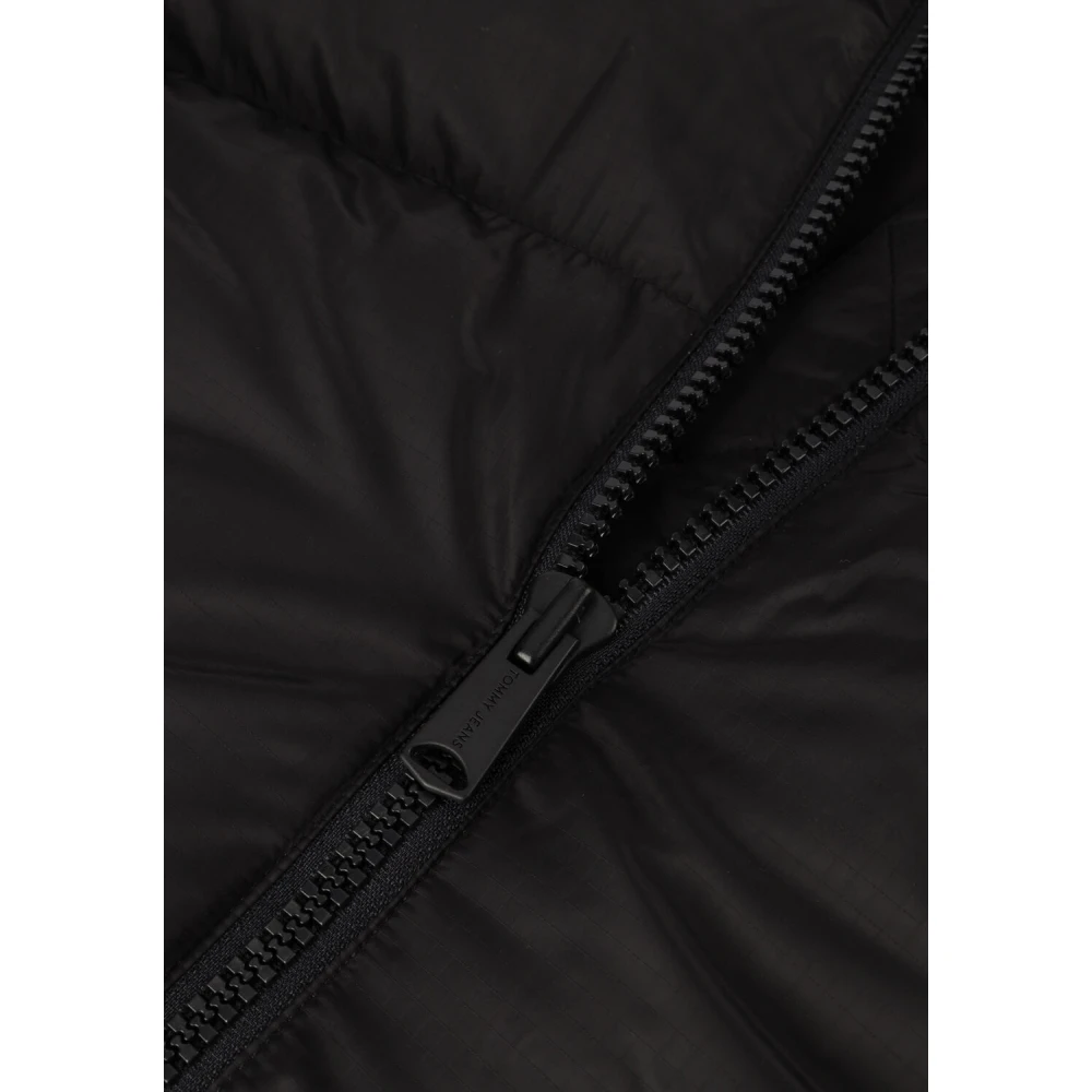 Tommy Jeans Zwarte Pufferjas Alaska Stijl Black Dames