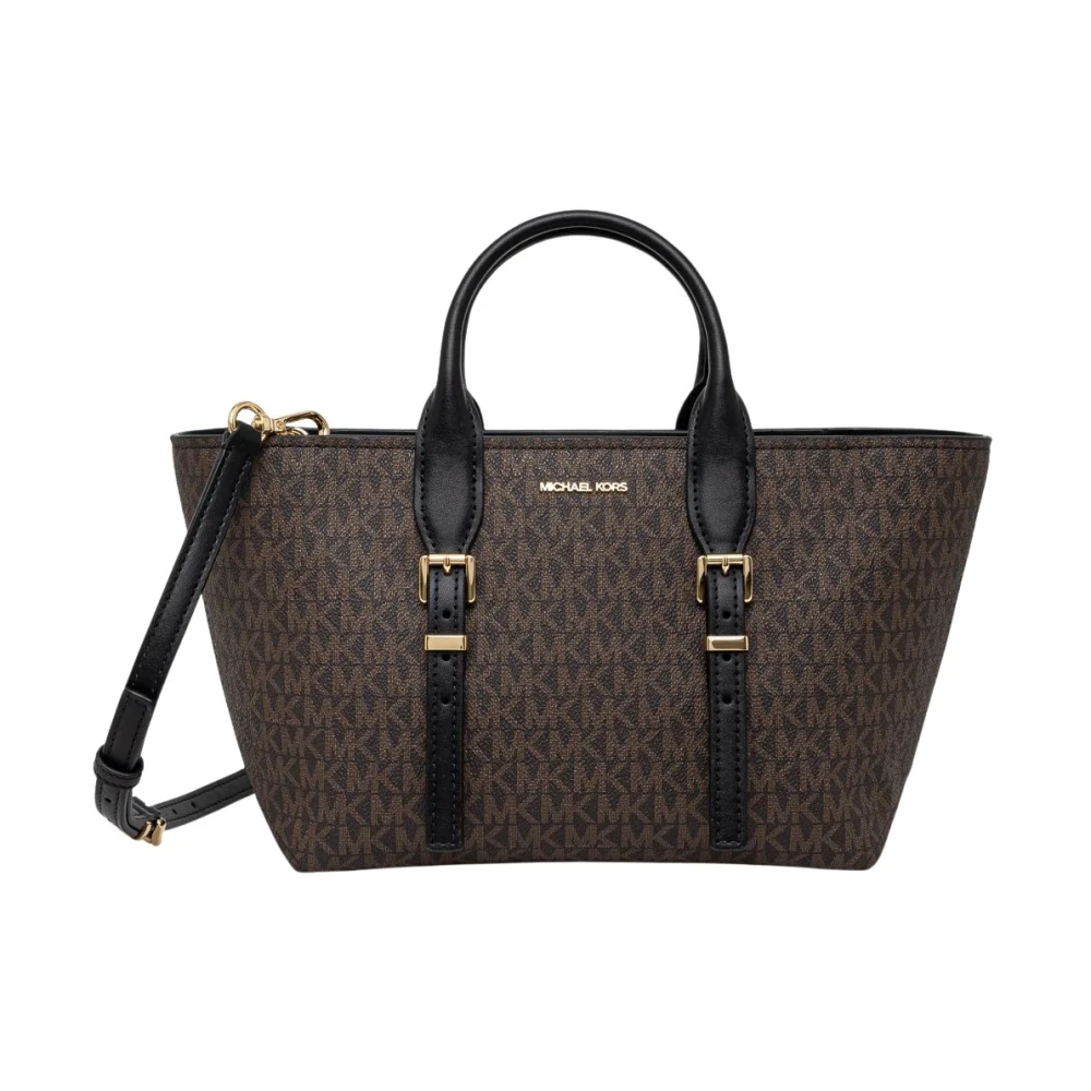 Michael Kors Leren Crossbody Tas Moore Brown Dames
