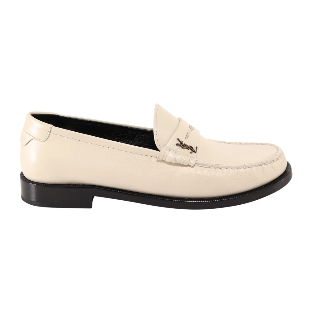 Saint Laurent Italiensk lädersko Beige, Dam