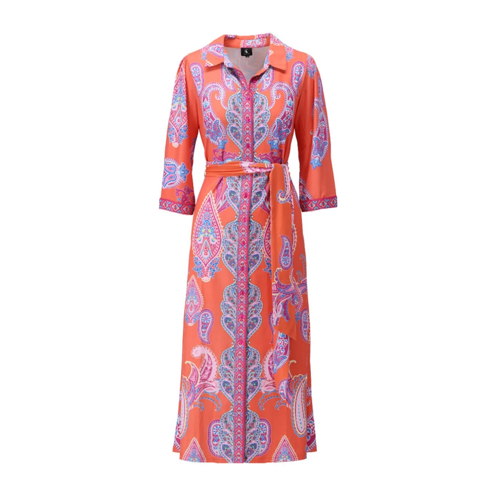 K-Design Stijlvolle Jurk A404 Multicolor Dames
