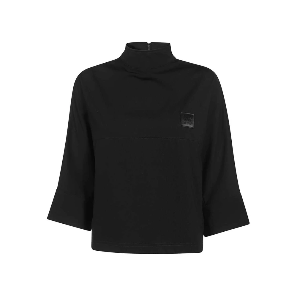 Opening Ceremony Sweatshirt met logo patch en ritssluiting Black Dames