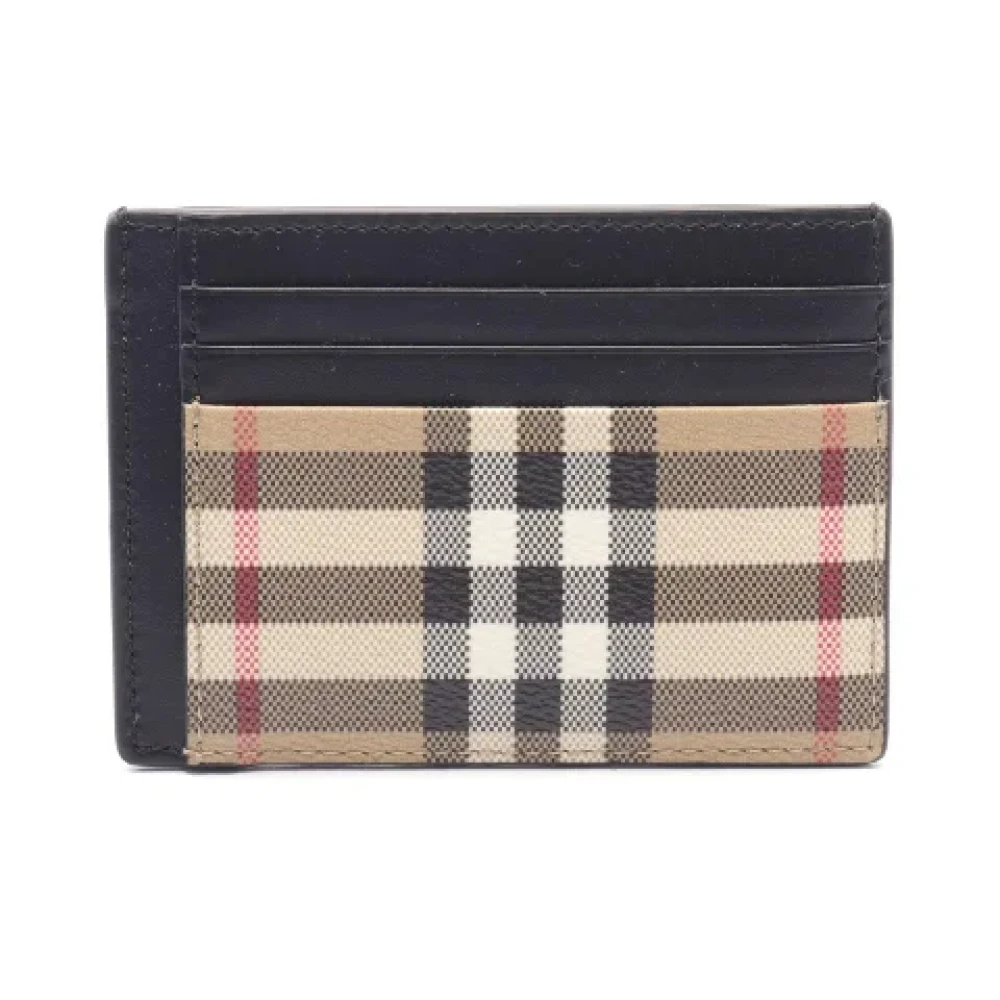 Burberry Vintage Pre-owned Canvas wallets Beige Heren