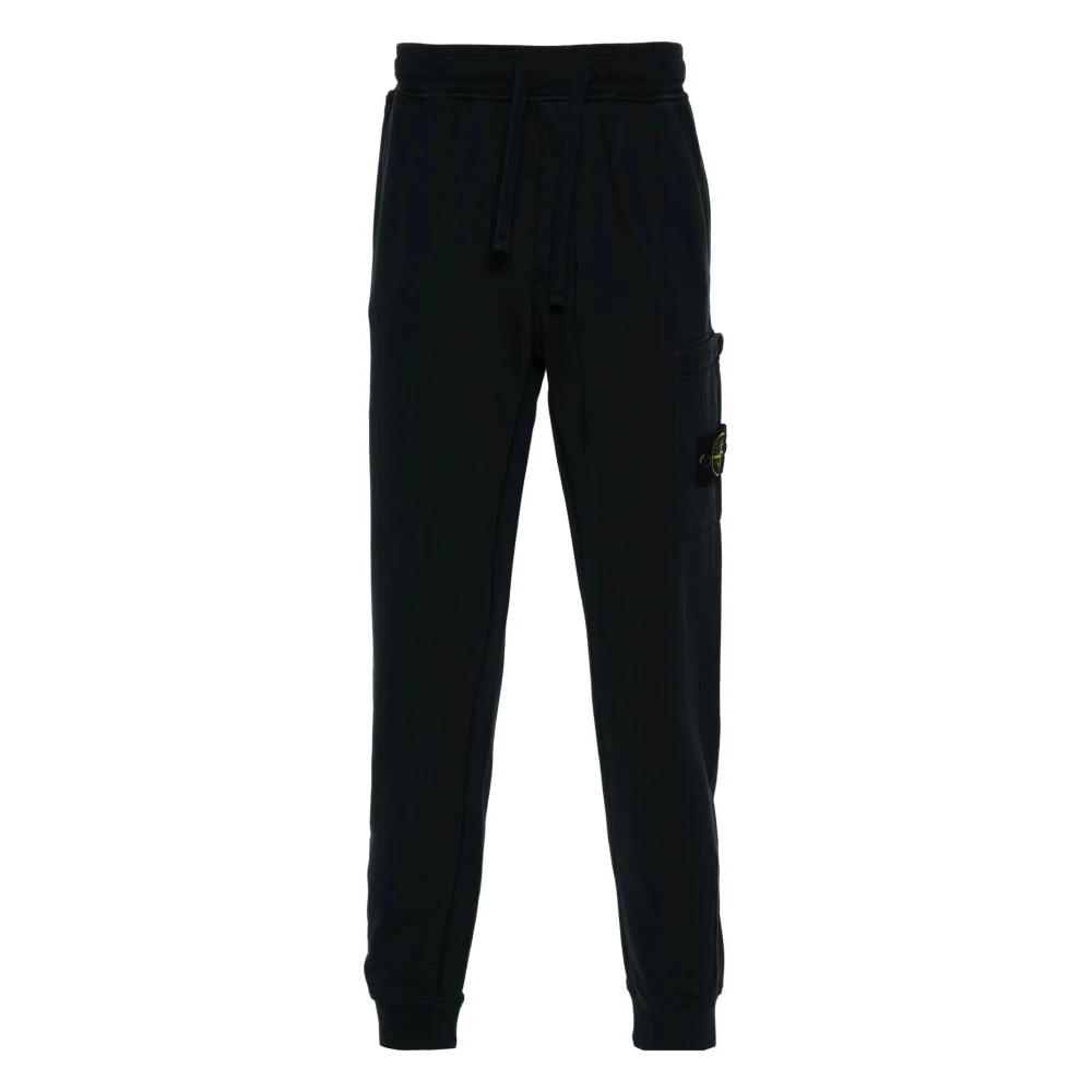 Stone Island Blue Sweatpants, Male, Xl, Tapered Joggers