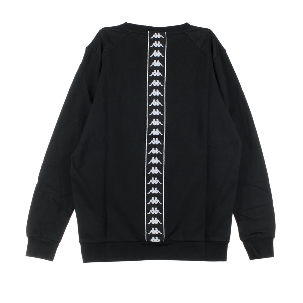 Kappa Heren Crewneck Sweatshirt Zwart Wit Black Heren