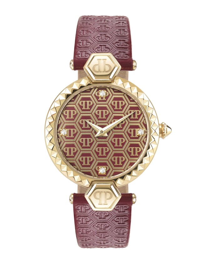 couture-red-leather-strap-watch