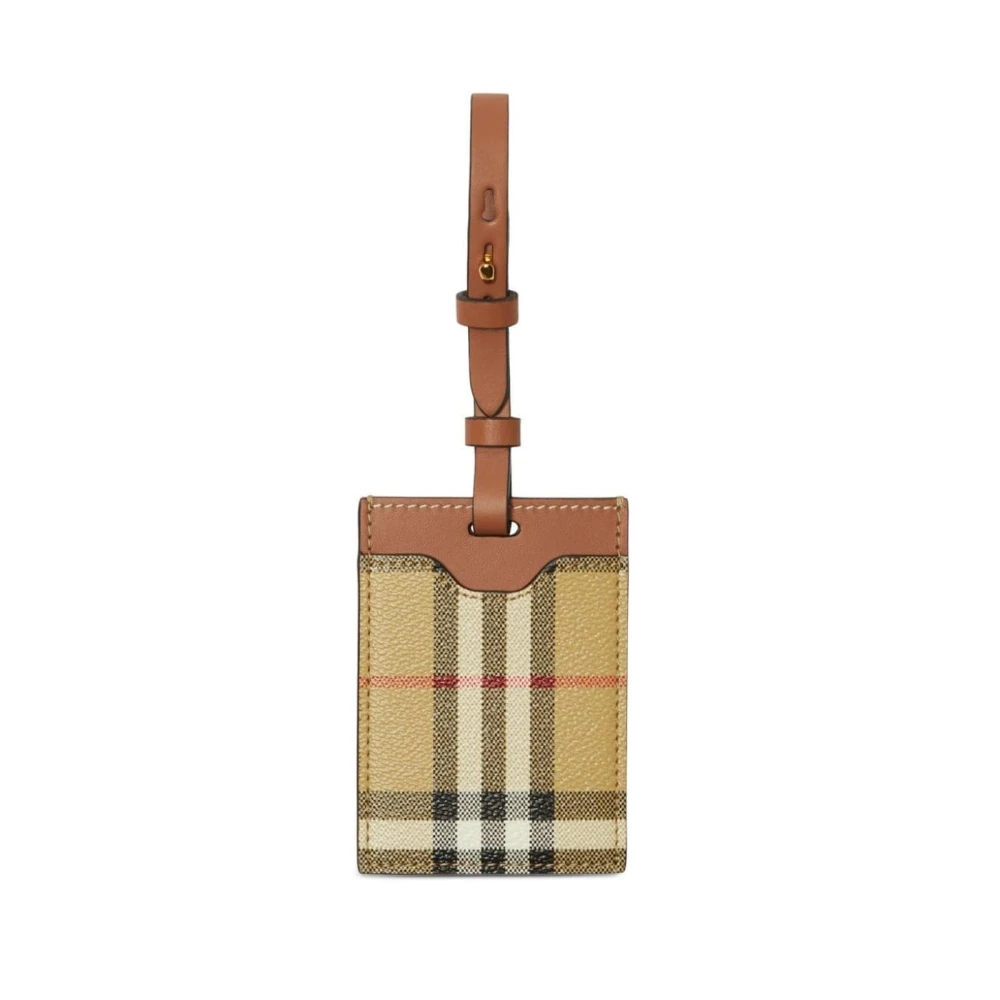 Burberry Unisex Beige Tassen One Size, Haymarket Check Bagagelabel