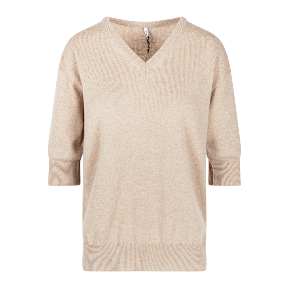 Liviana Conti Stilren V-ringad Topp Beige, Dam