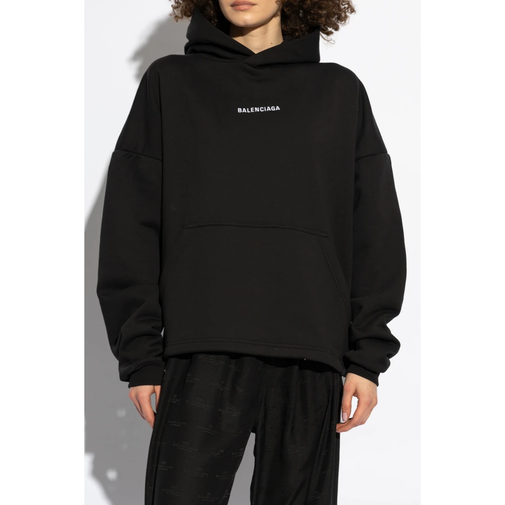 Balenciaga Sweatshirt met logo Black Dames