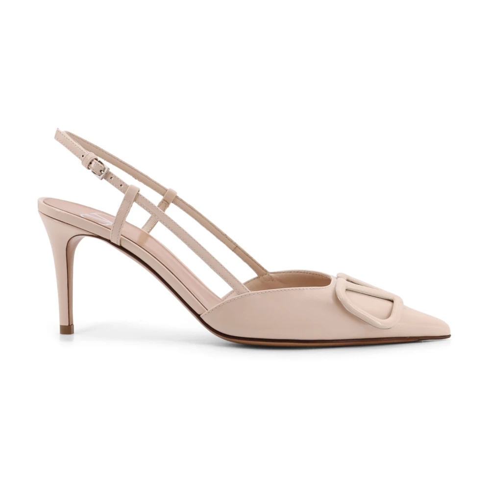 Valentino Garavani VLogo Signature Slingback Hakken Beige Dames