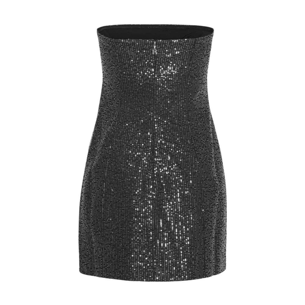 Rotate Birger Christensen Strapless Mini Jurk met Pailletten Black Dames