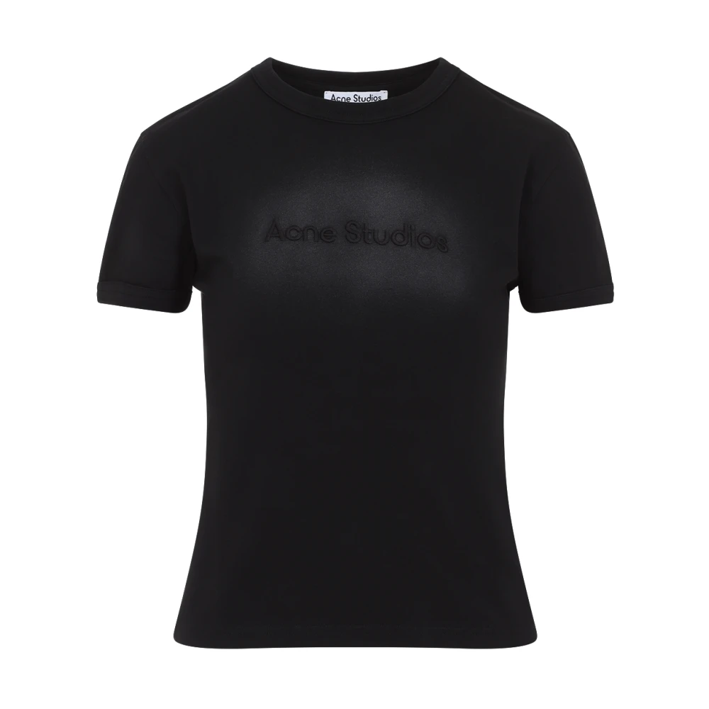Acne Studios Zwart T-shirt Stijlvol Ontwerp Black Dames