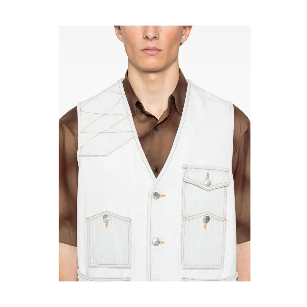 Bally Mouwenloze Bovenkleding met Zakken Blue Heren