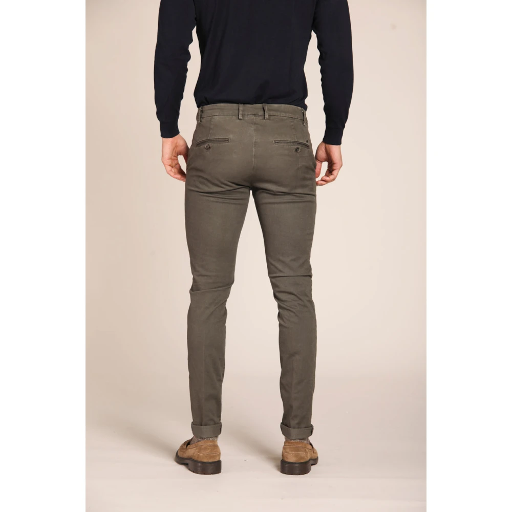 Mason's Extra Slim Fit Chino Broek Green Heren