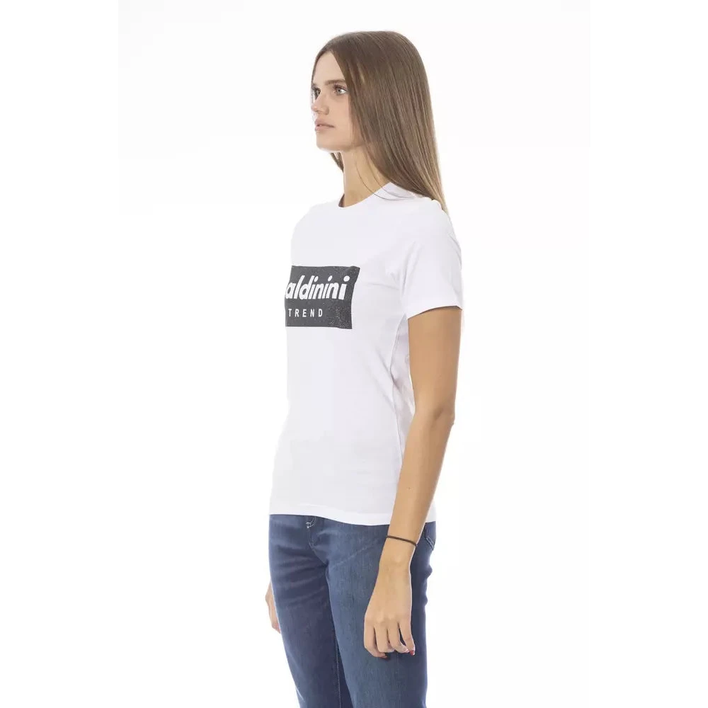 Baldinini Trendy Witte Katoenen Top Multicolor Dames