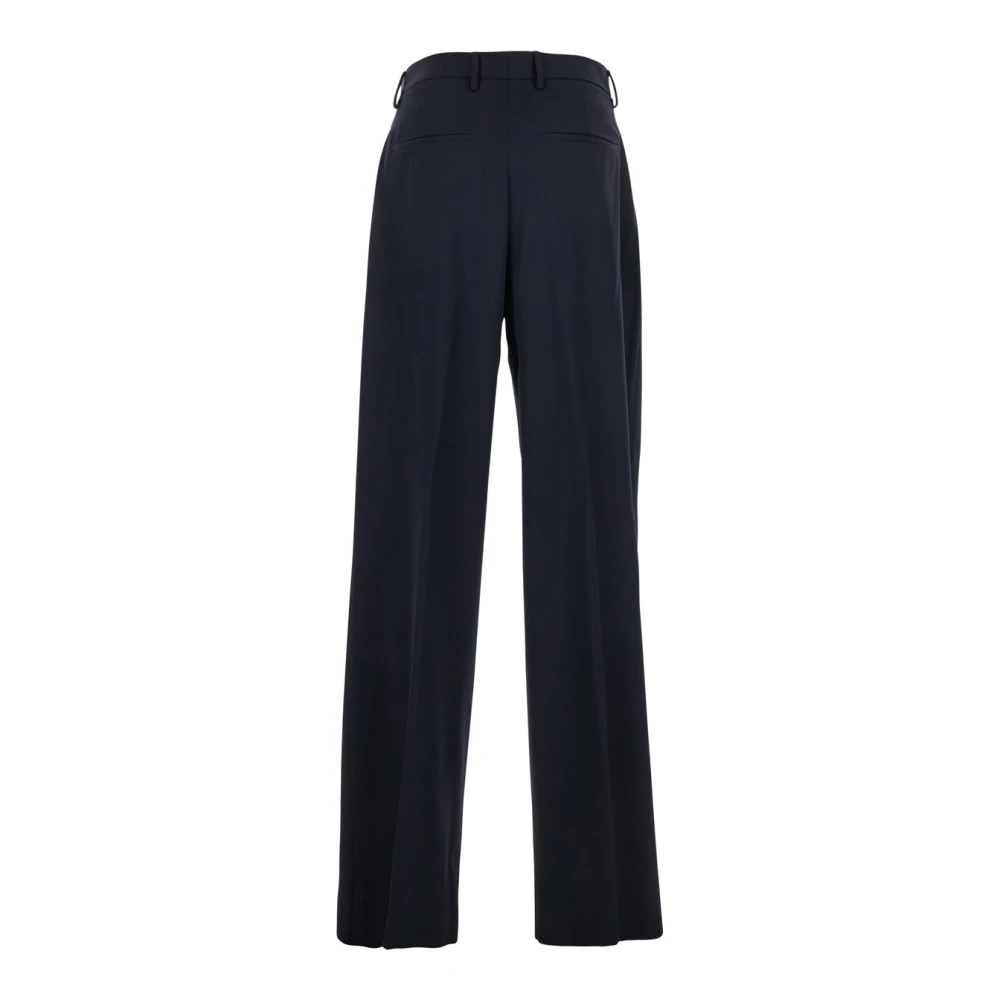 Lardini Blauwe Wollen Pantalon met Plooien Blue Heren