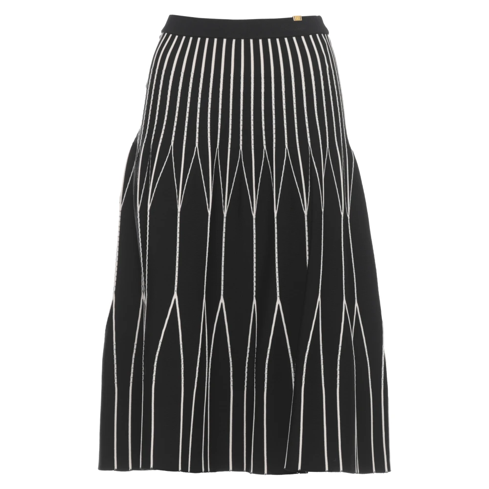 Elisabetta Franchi Women's Black Midi Skirts, Xs, Viscose Midi Skirt