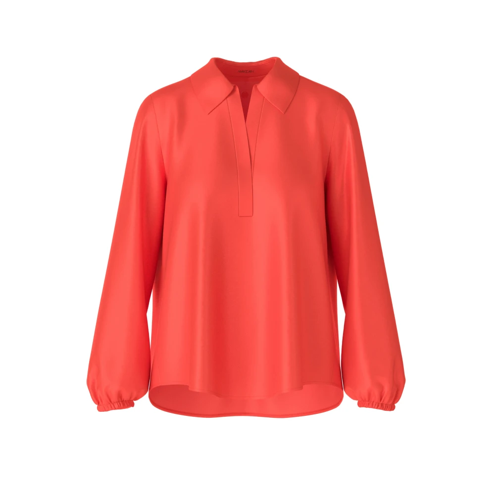Marc Cain Sportieve Polo Stijl Blouse Red Dames