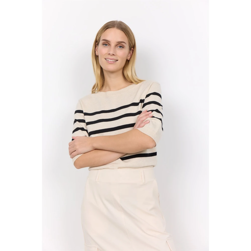 Soyaconcept Gestreepte Dollie Top Beige Dames