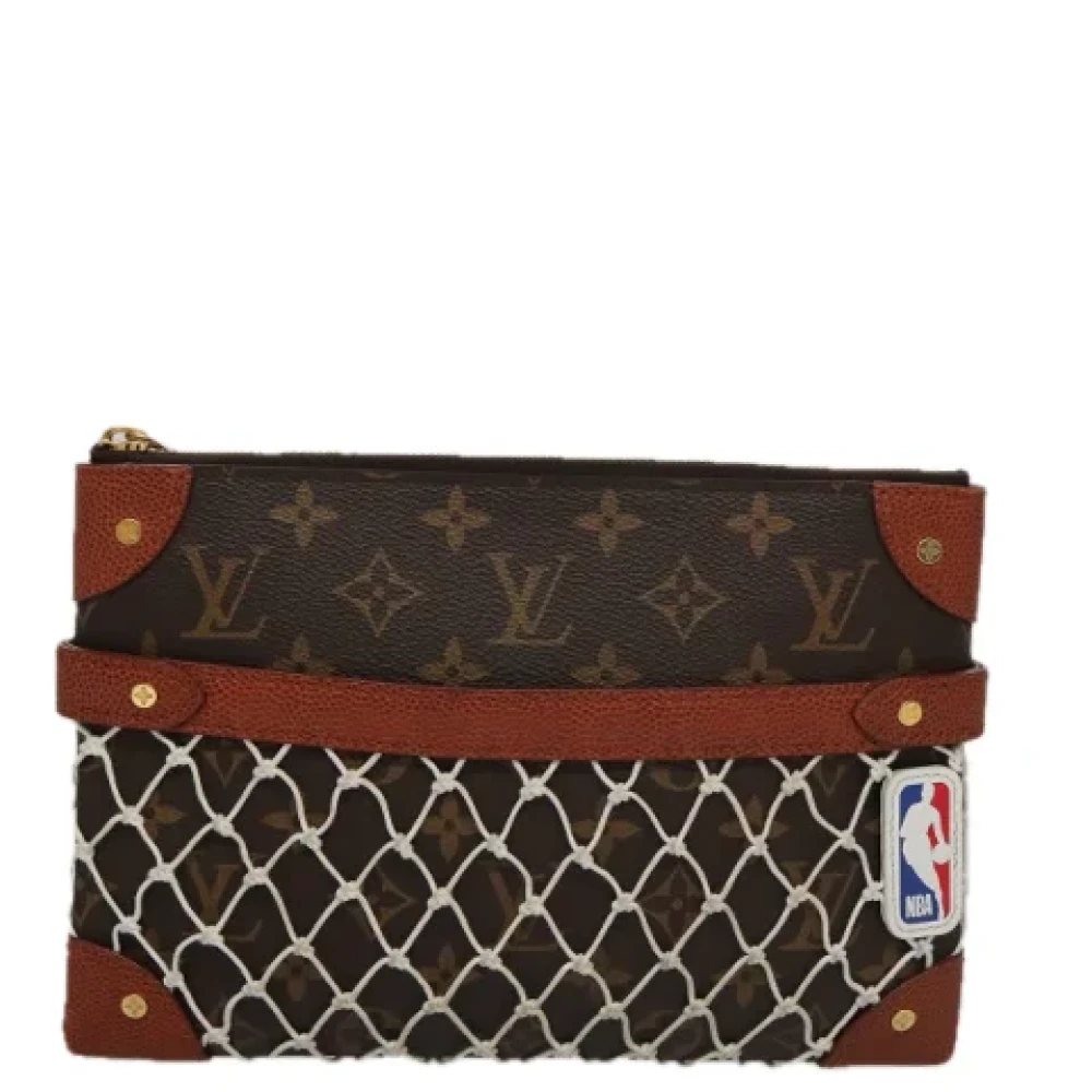 Louis Vuitton Vintage Pre-owned Canvas clutches Brown Dames